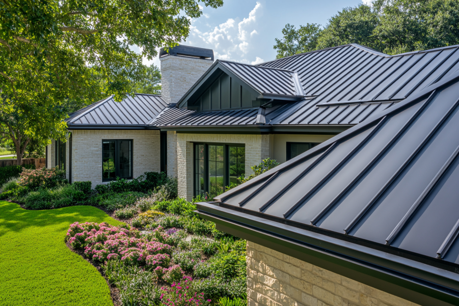 Standing seam metal roof for a Southeast Texas property